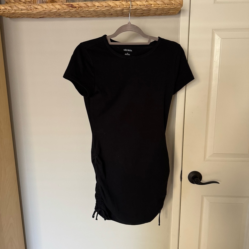 Wild Fable Black Ruched Side Dress